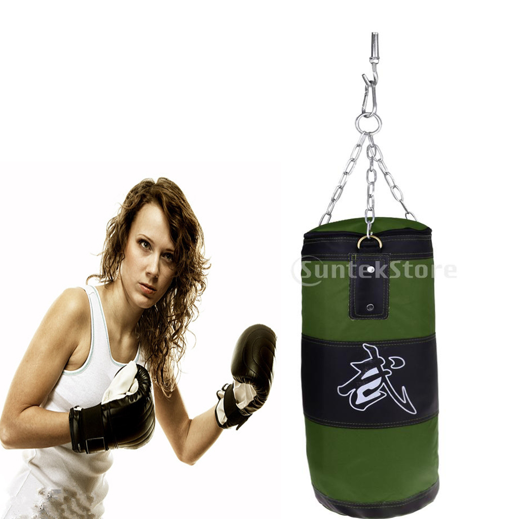90cm Punch Bag MMA Boxing Training Sandbag Heavy Duty Bag for Fitness Practice and Responsiveness Improvement.