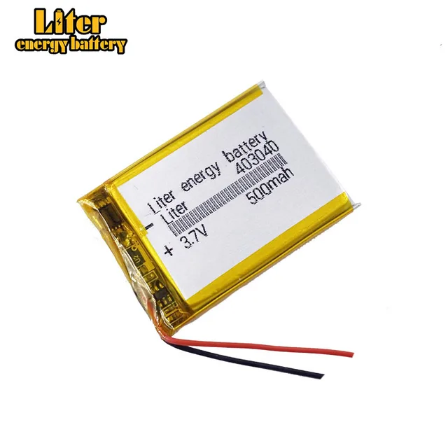 3.7V 500mAh Liion 403040 Rechargeable Battery Li-ion Cell for