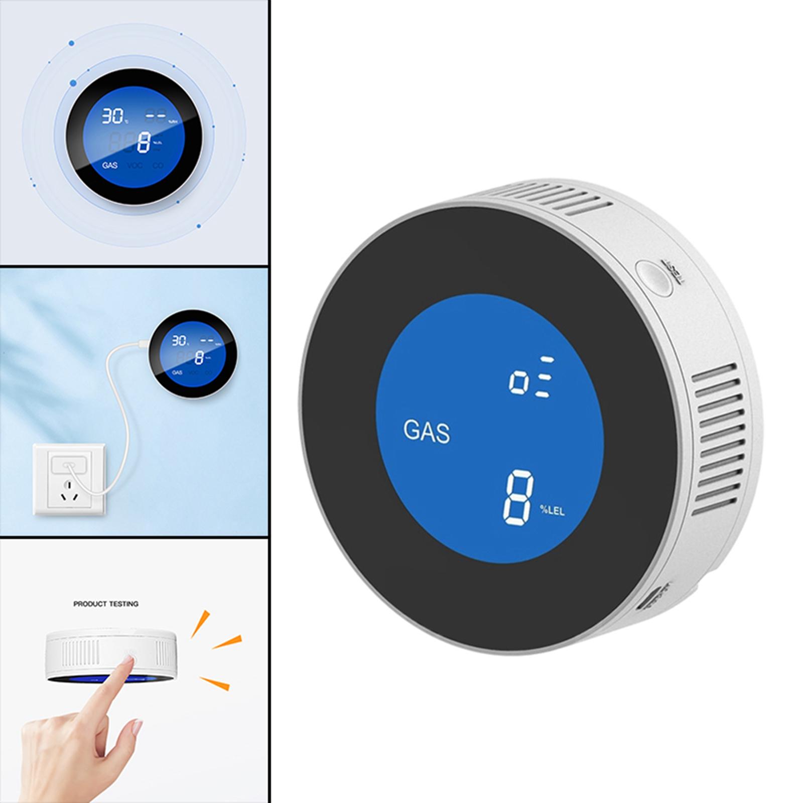 Smart WiFi Natural Gas Leak Detectors Alarm, Gas Sniffer Propane Monitor Sensor Warning High Sensitivity for Home Kitchen