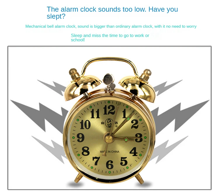 ouro criativo quarto cabeceira desktop despertador relógios frango peck arroz presente