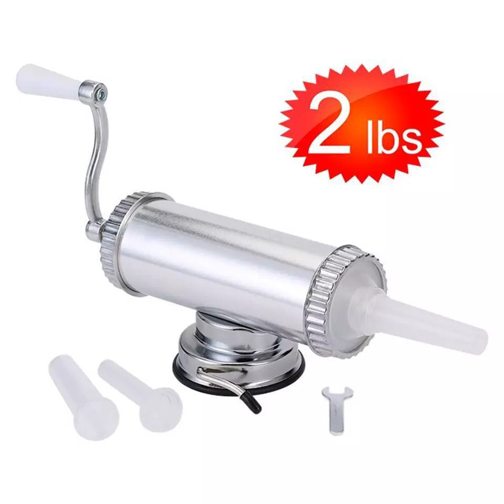 Homemade Kitchen 2 LBS Sausage Maker Meat Stuffer Filler Saugage Press
