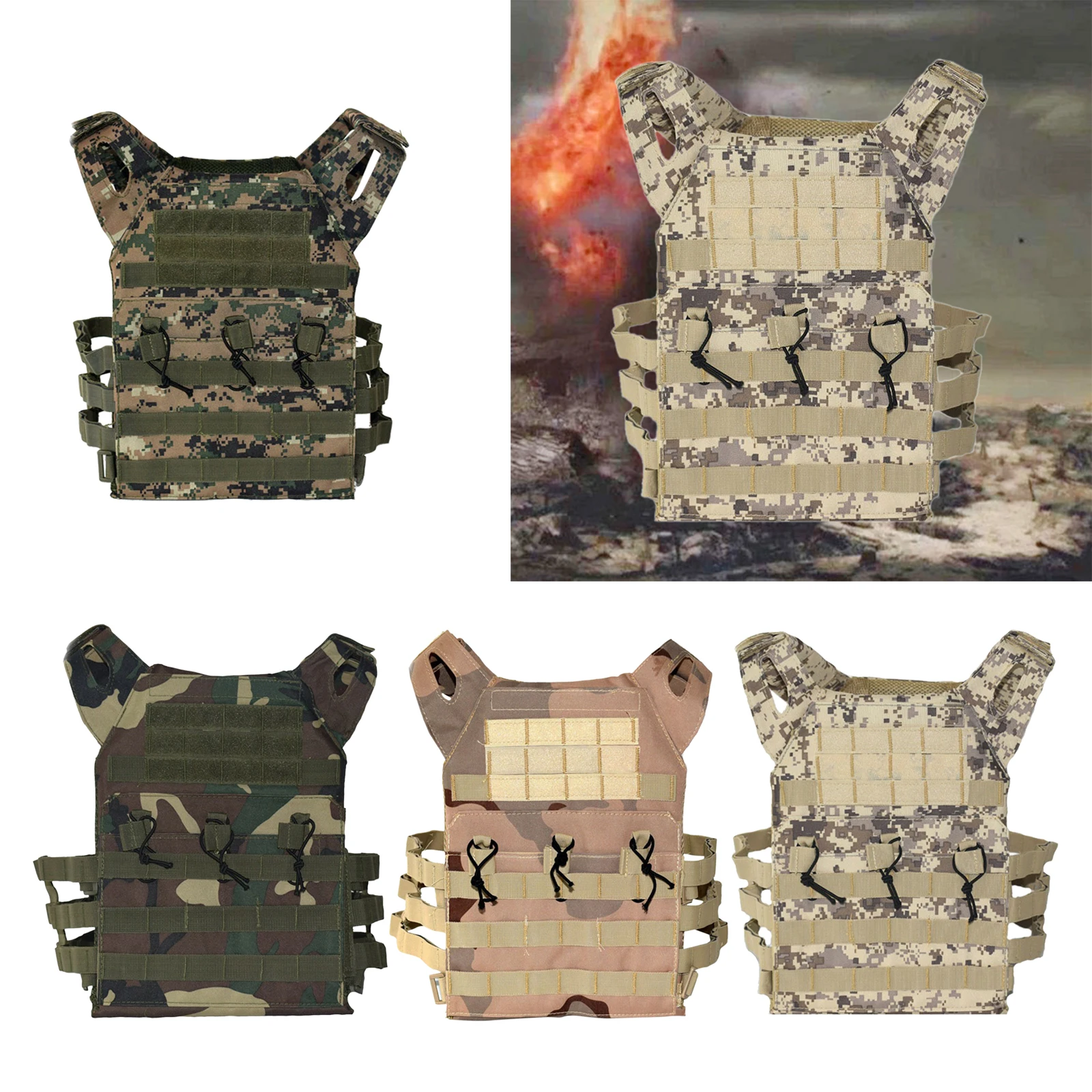 Training Military Tactical Vest For Men/Women Plate Carrier Combat Army Chest Rig Assault Armor Vest Molle