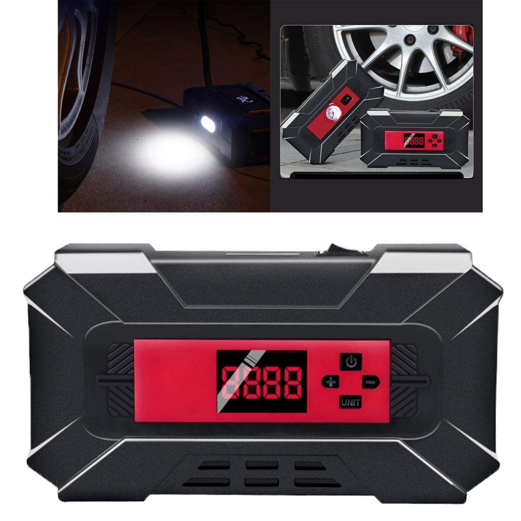 Portable Air Compressor Tire Inflator, 12V DC Air Pump for Car Tires Auto Shut Off Function Led Lighting, Digital LCD Display