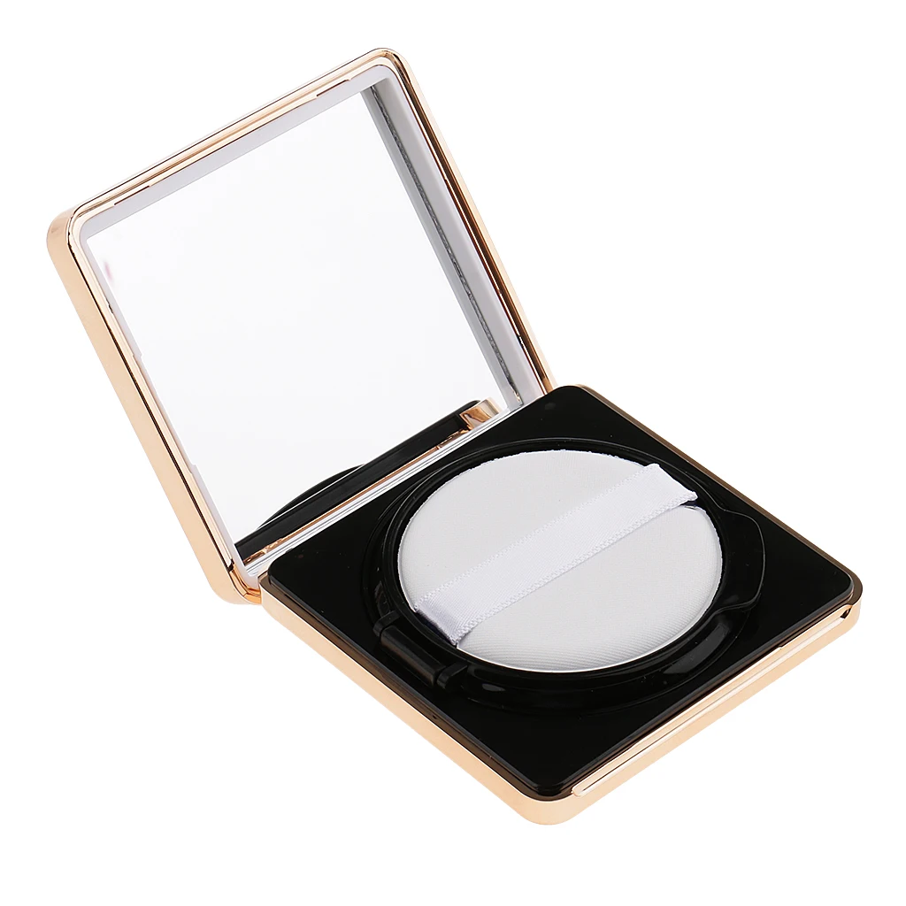 Beauty Square Empty Make-up Powder Concealer Container Air Cushion Sponge Puff Case & Mirror Refillable Foundation BB Cream Box