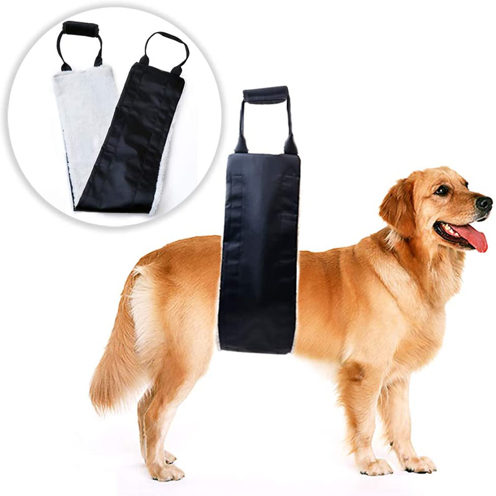Soft Dog Lift Sling, Back Hip Support Harness, Dog Pets Rear Weak Legs Aid Band for Canine Aid Senior Injured Disabled Dogs