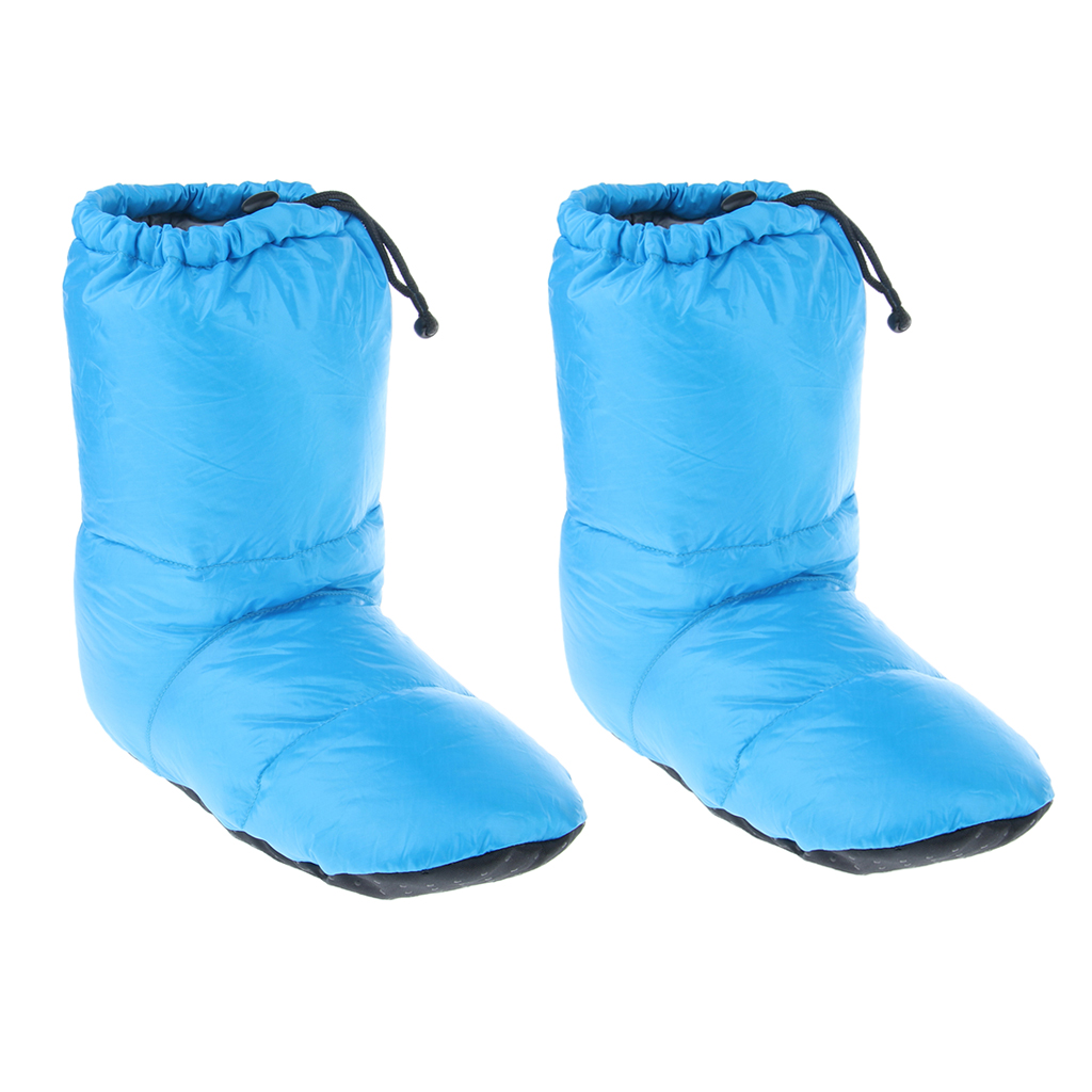 White Goose Down Slippers Winter Warm slippers Outdoor Camping Boots Shoe Covers
