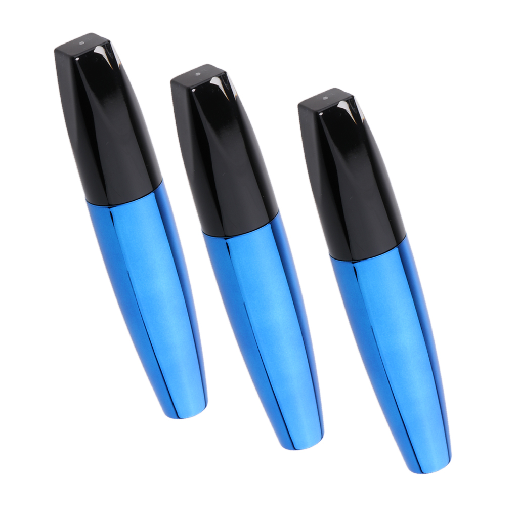 Blue 5ml Empty Plastic DIY Mascara Tube Eyelash Cream Wand With Brush (3pcs)