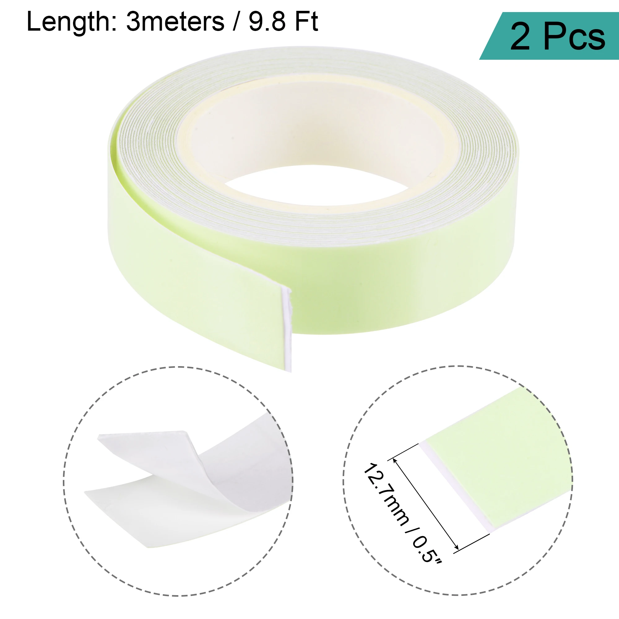 sourcing map Glow in The Dark Tape 0.5 Inch x 9.8 Ft Blue for Night Decorations