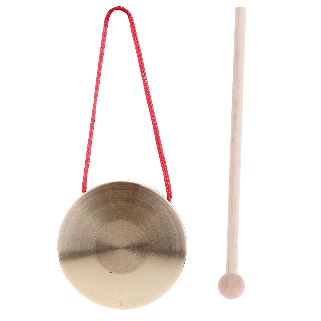 Metal & Wooden Gong Chinese Traditional Musical Instrument Toy Cymbal Educational Toy