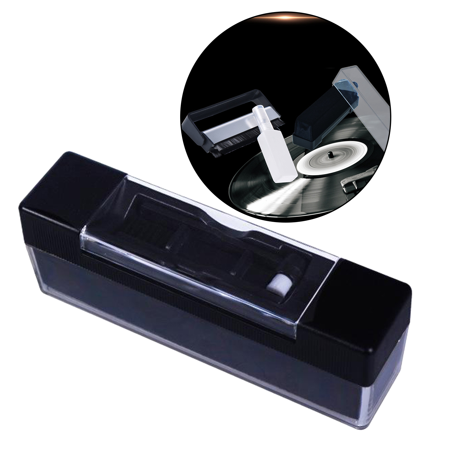 3 in 1 Record Cleaner Anti Static Velvet Cleaning Brush for Turntables, No More Residue