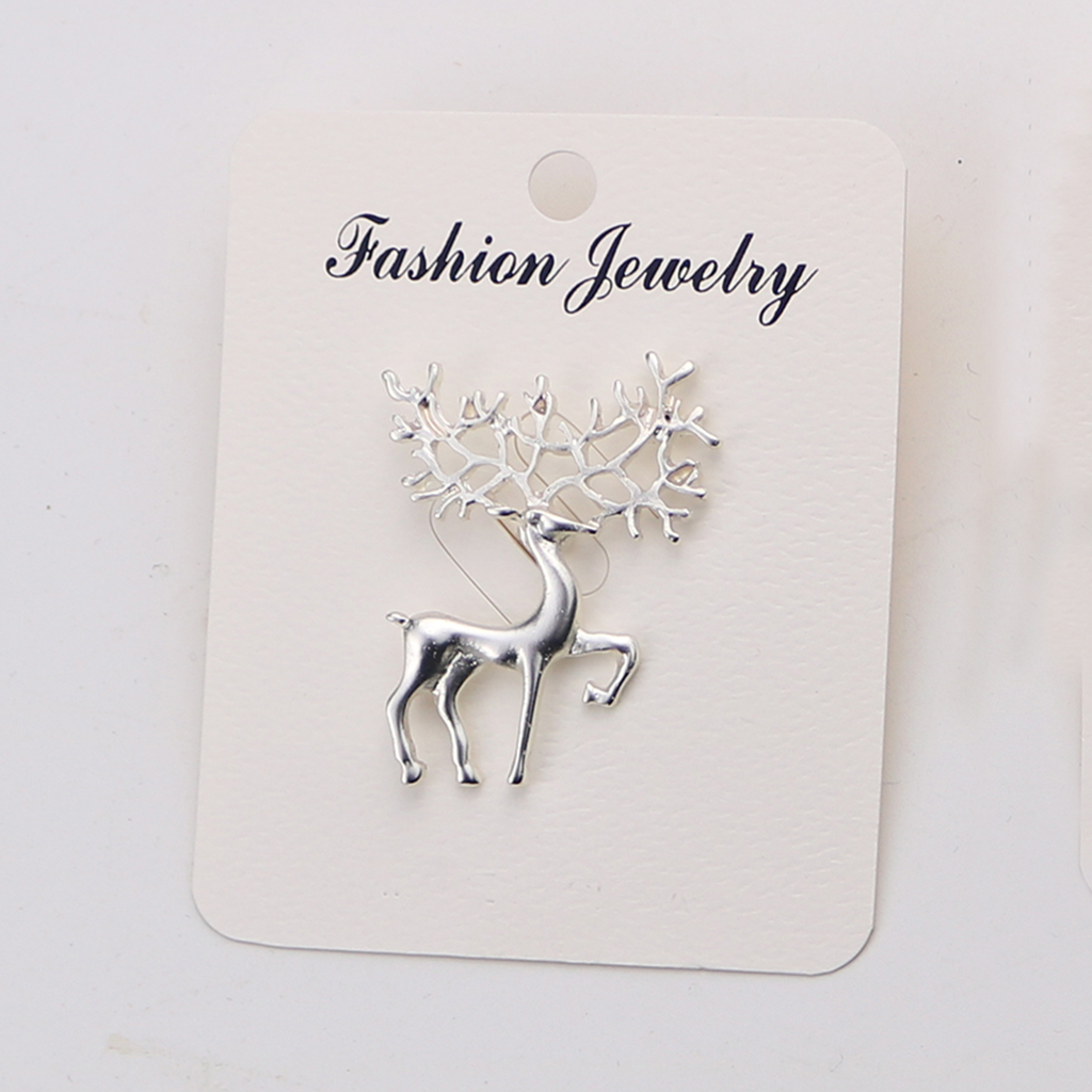 Fashion Christmas Reindeer Elk Head Brooch Pin Boutonniere Charms Corsage
