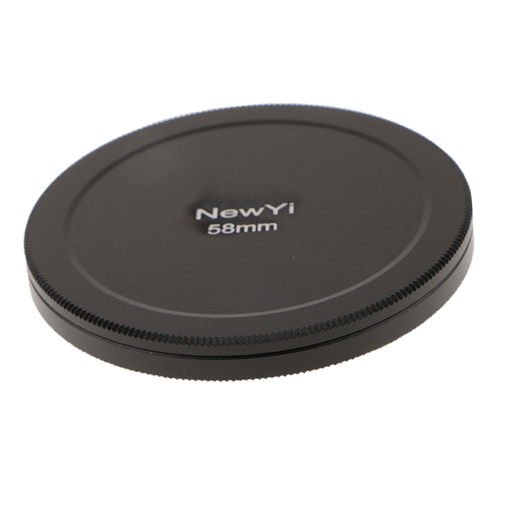 58mm UV CPL Lens Filter Protection Case Cover Box Storage Cap Metal Black