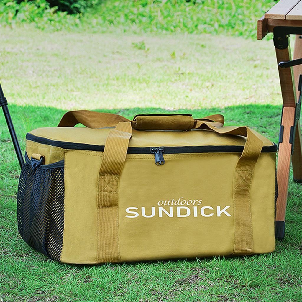 Large Insulated Picnic Bag Cooler Storage Basket Carry Box for Travel Hiking