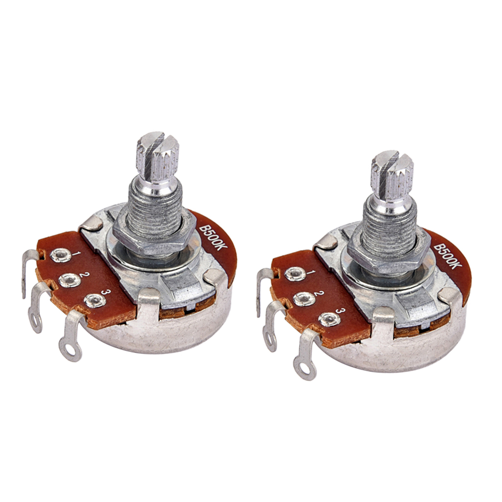 2 Pcs High Quality Guitar Alpha B500K Potentiometer Pots Spare Parts