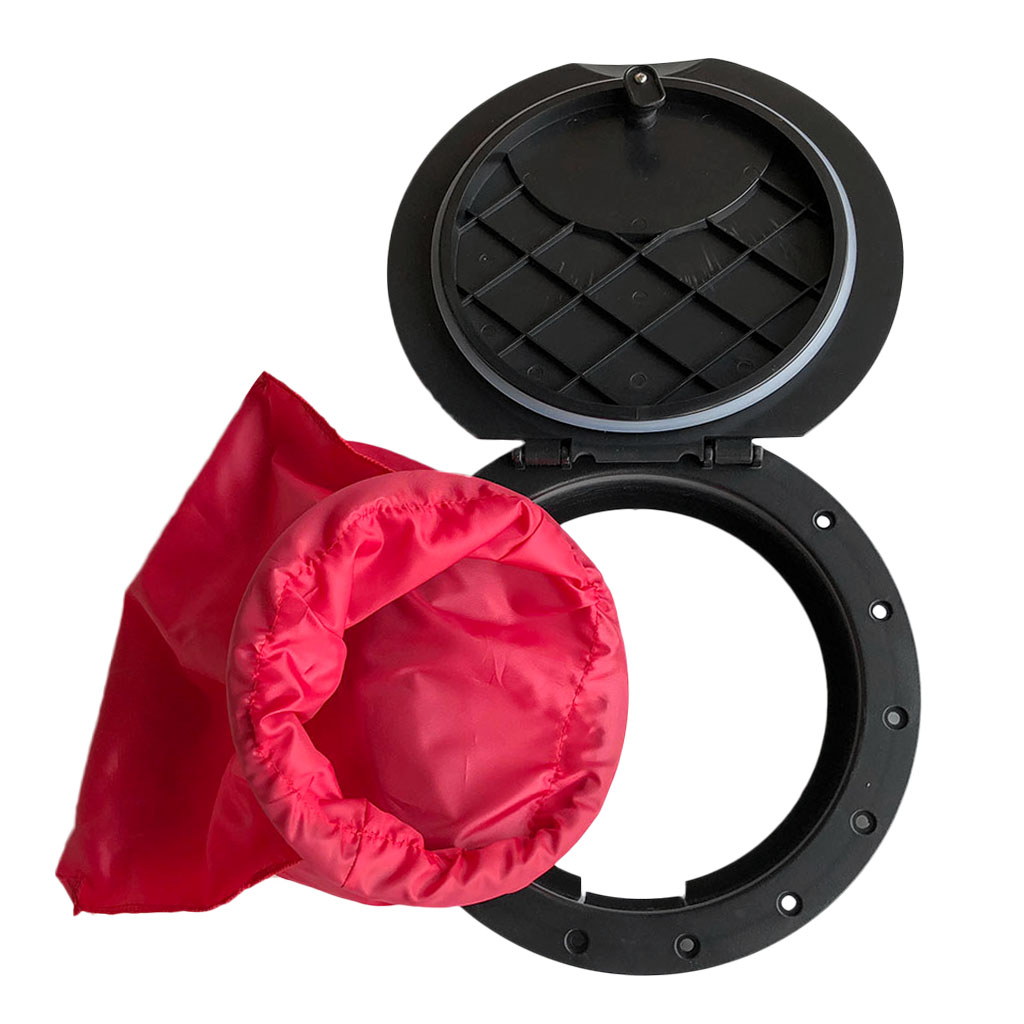 Description Picture 2 of itemKayak Deck Plate 28cm 11'' Outer Diameter Nylon Hatch Cover Deck Plate Kit with Storage Bag Hatch Cover Kit Boat Marine Dinghy