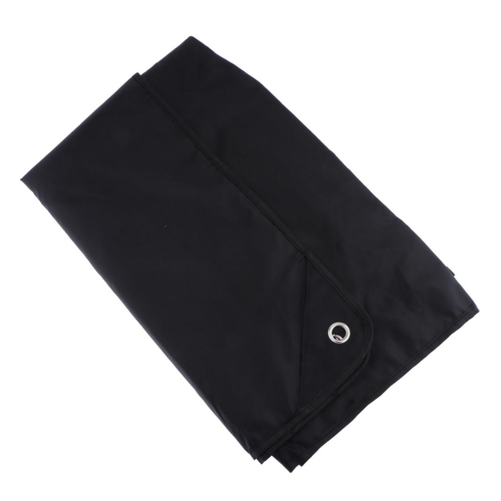 Black 79 x 100 Inches Drum Dust Set Cover Water-Resistant Nylon Cover With Sewn-in Weighted Corners