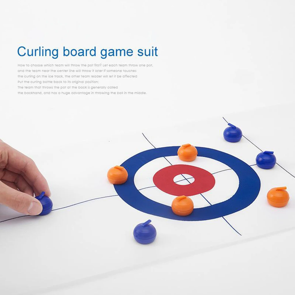 Table Top Curling Game for Family, Adults and Kids Team Board Game Training