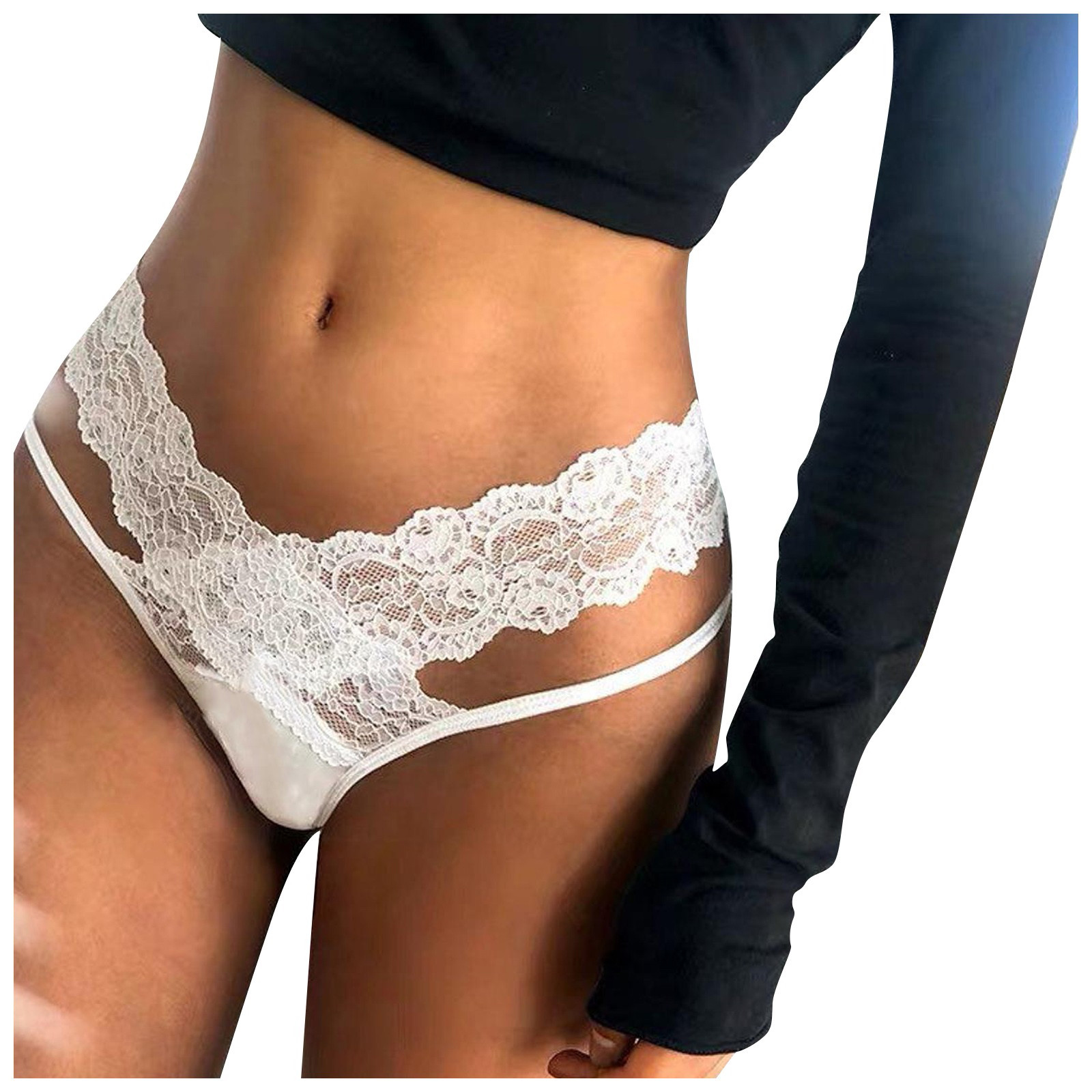 Woman Sexy Panties G-string Lace Transparent Bandage Underwear Thong Tanga Female T Back Hollow Out Sexy Low Waist Underpants