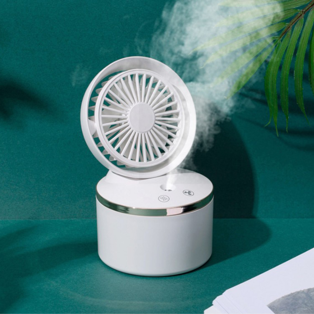 Quiet Electric Usb Humidifier Summer Table Cooling Fan Humidify Desktop Table Fan Summer Usb Portable Air Diffuser