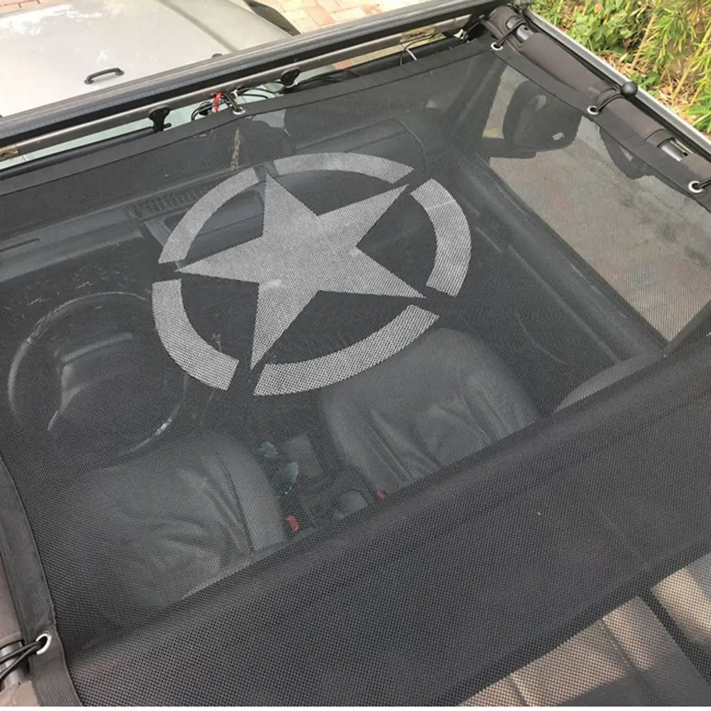 Sun Shade UV Protection Mesh Top Cover 59x45`` for Jeep Wrangler JK 2/4 Door