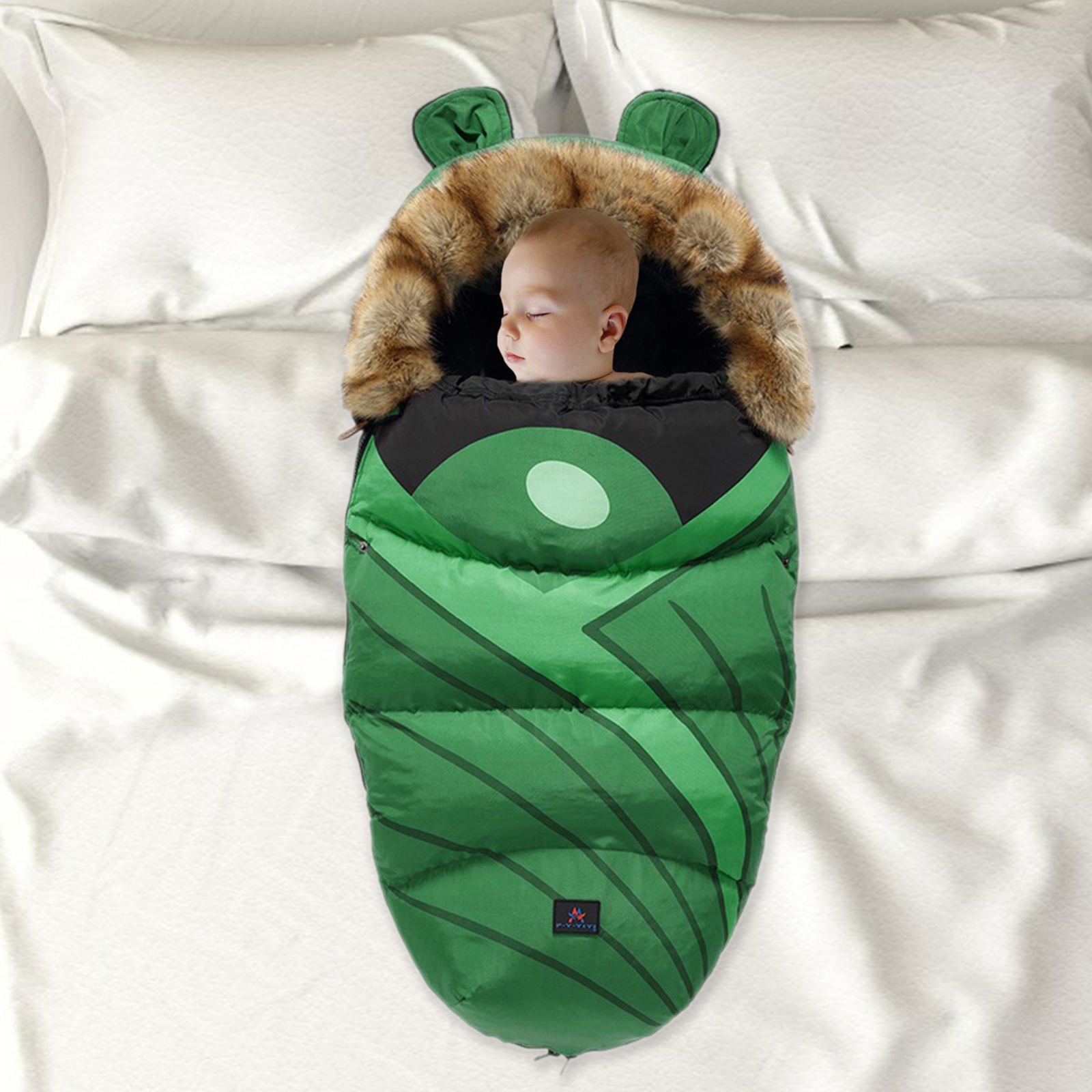 Winter Baby Sleeping Bag Two-Way Zipper Comfortable Breathable Warm Stroller Sleeping Bag Footmuff Sleepsack for Pram Stroller