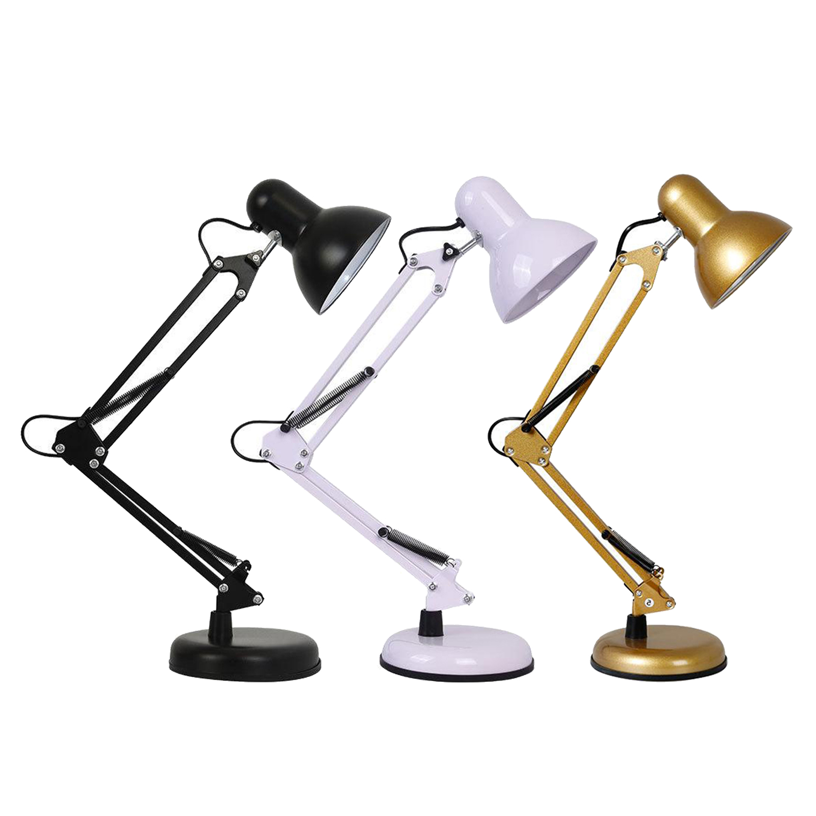 Bedside Study Desk Reading Lamp E27 Swing Arm Light Adjustable Home Office