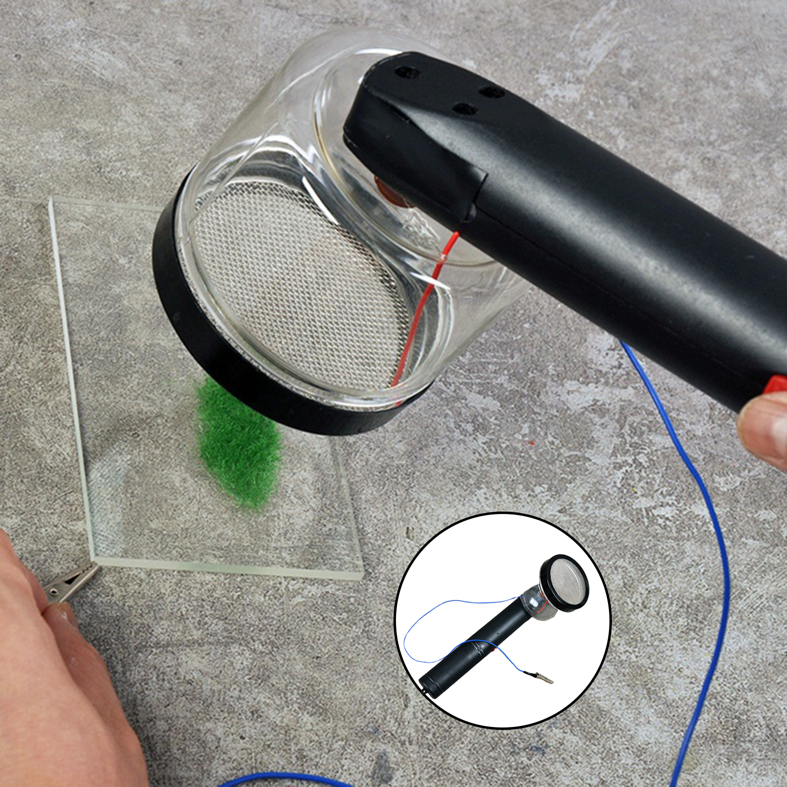 Mini Flocking Machine Static Grass Applicator Battery Powered Antiskid Handle Sandbox Model Supplies Kit