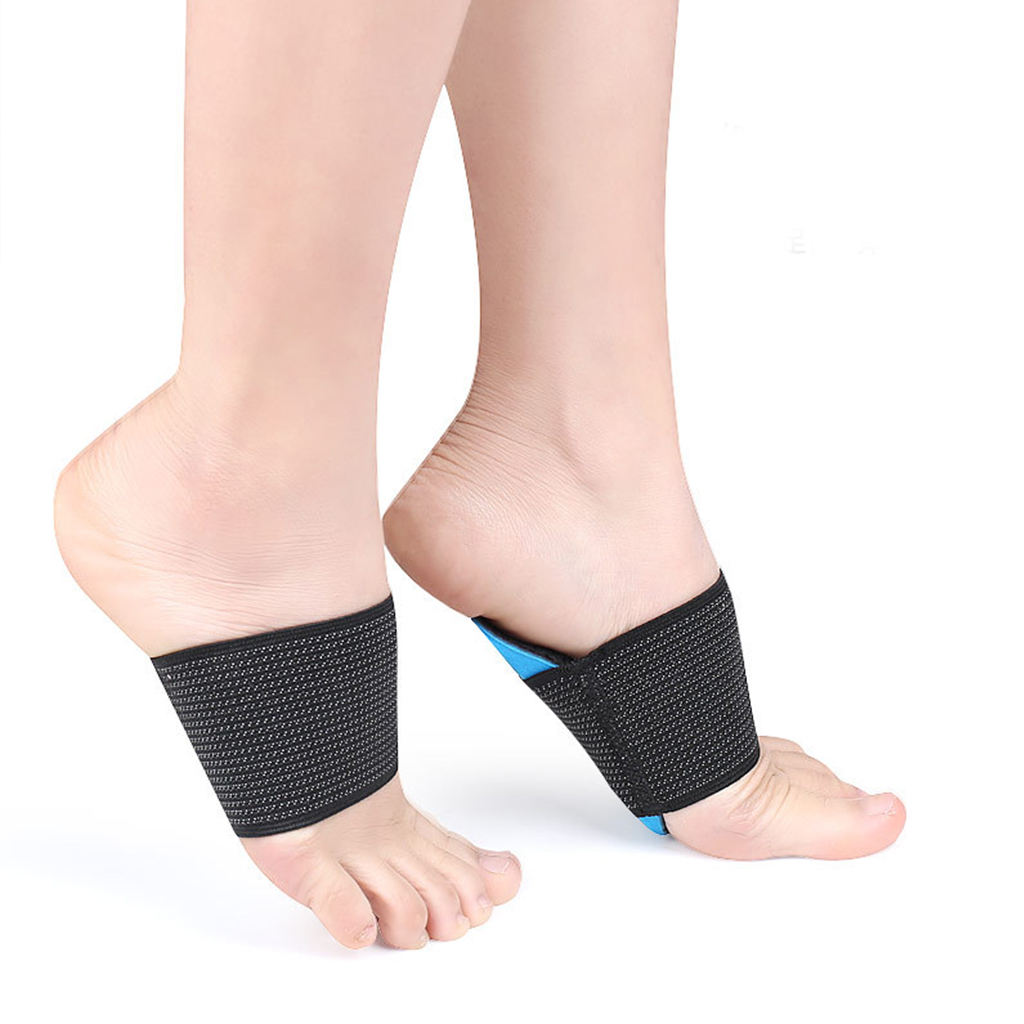 2Pcs Arch Support Brace Self-Adhesive Black Support Insoles Orthotic Pad for Men Women Plantar Problems Heel Fatigue Flat Foot