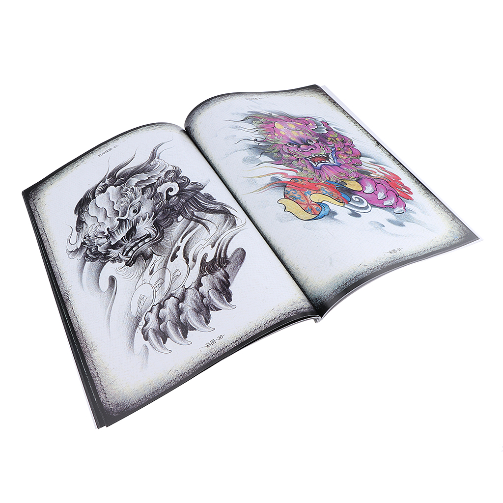  Chinese Style Tattoos Book Body Art Traditional Design 70 Pages A4