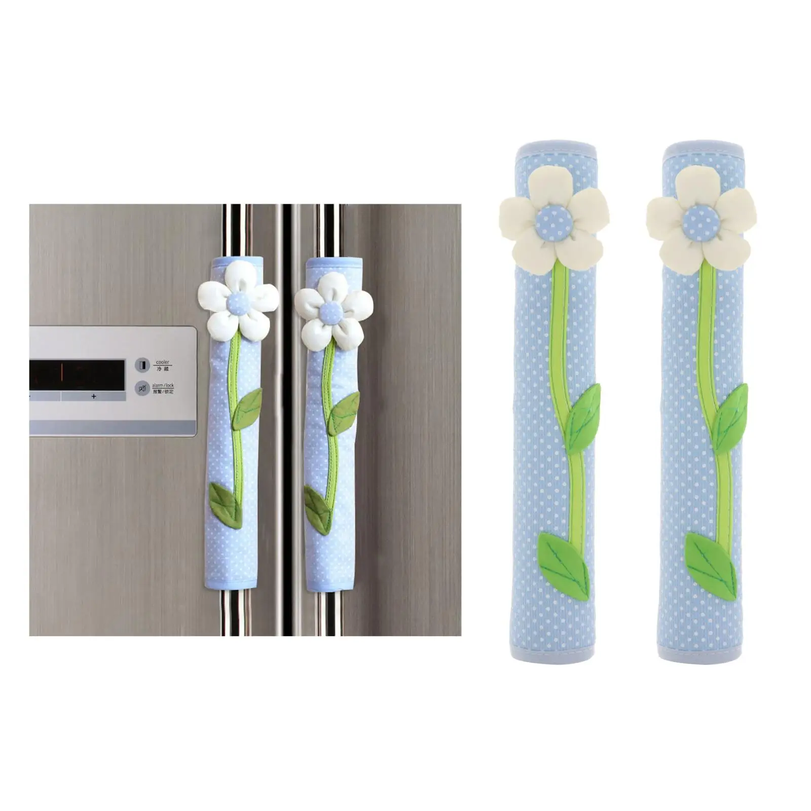Floral Handle Cover Double Door Cover Refrigerator Handle Gloves Home Accessories Double-door Fridge Door Handle Covers