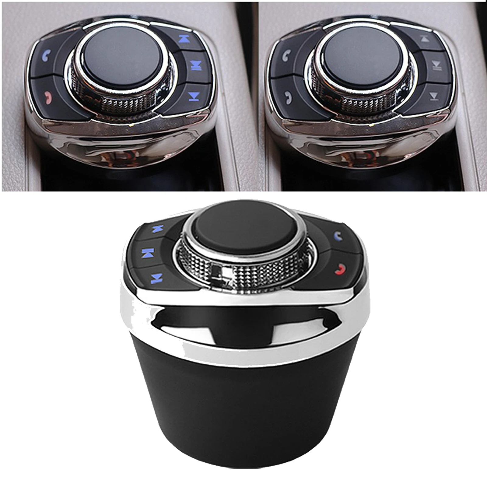 Car Wireless Steering Wheel Control Button Universal Cup Shape With LED Light 8 Keys Functions For Car Android Navigation Player