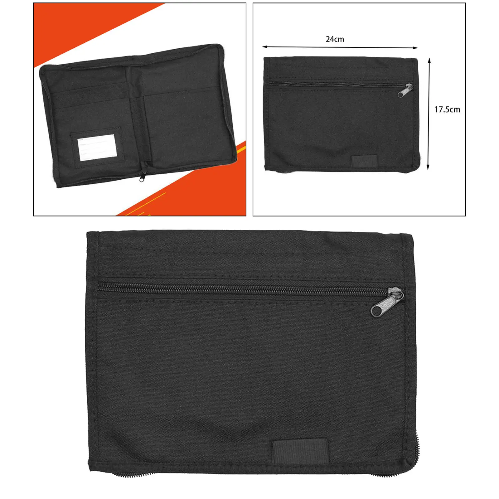 Glove Box Document Organizer Oxford Cloth for Driver License 