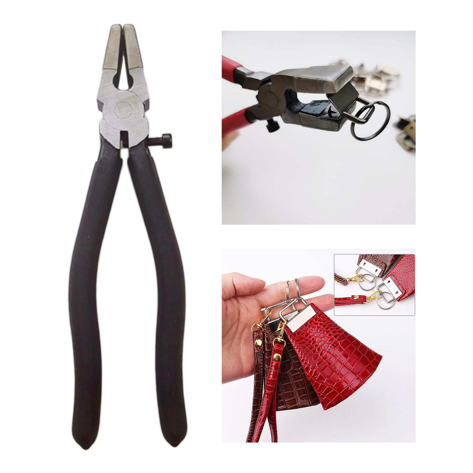 Heavy Duty Glass Running Pliers Key Fob Pliers Tool Kit, Breaker Grozer Pliers with Curved Jaws, Studio Running Pliers