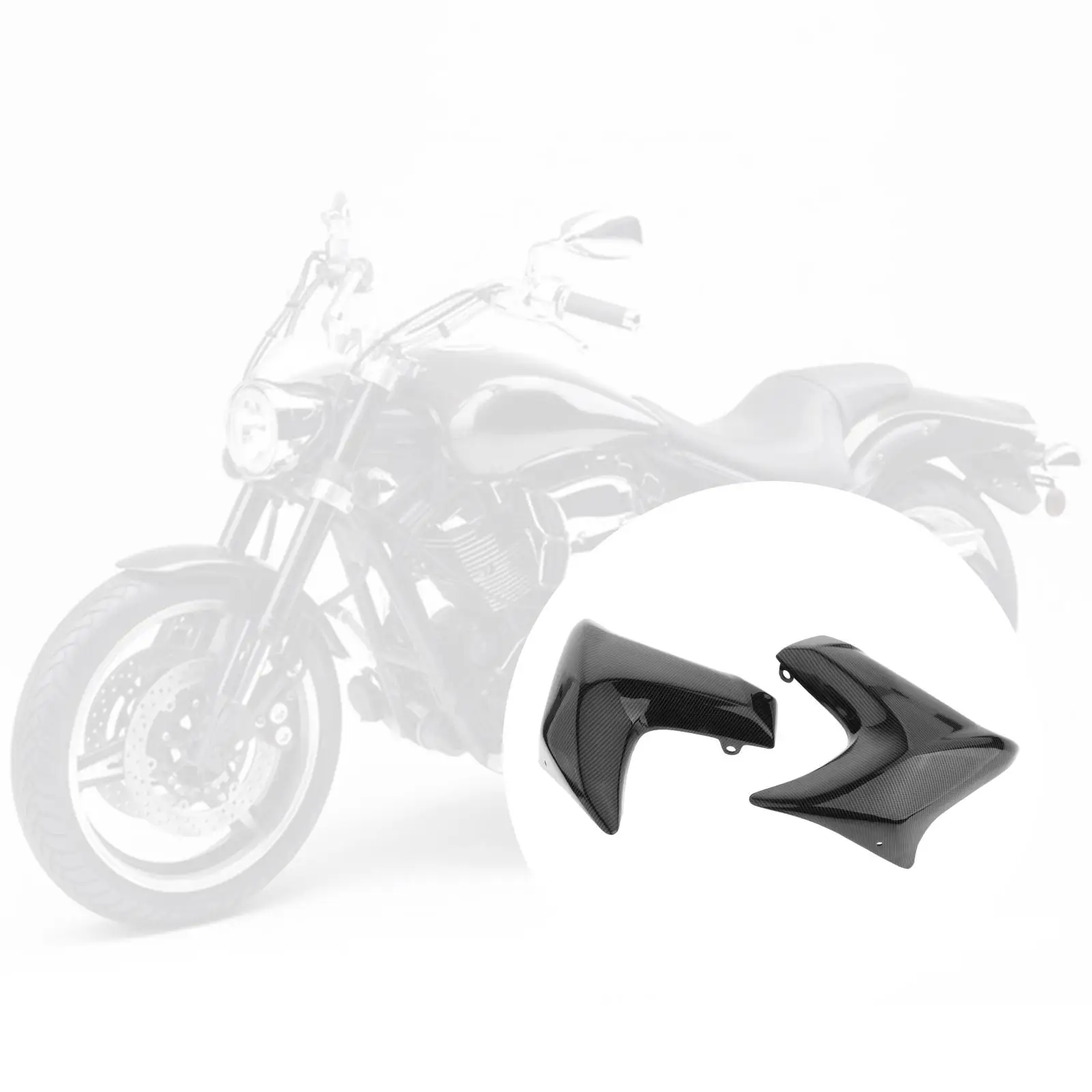 2Pcs Left & Right Radiator Cover Fairing Replacement for Kawasaki ER6N ER 6N 2012 2013 2014 2015 2016 Repair Parts