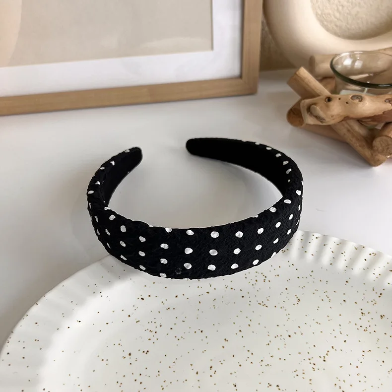 banana hair clips Black Winter Autumn Women Wide Hairband Padded Pearl Cross Fashion Headband Girls Headwear Korean Hair Hoop Bands Accessories hair clips for long hair