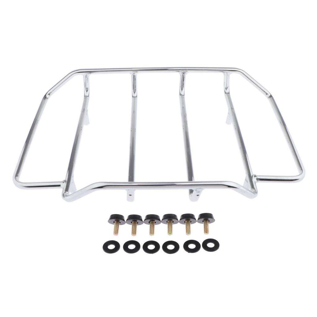 Motorcycle Rear Seat Luggage Rack, Support Shelf For 1984-2017 Harley Touring -King, Chopped
