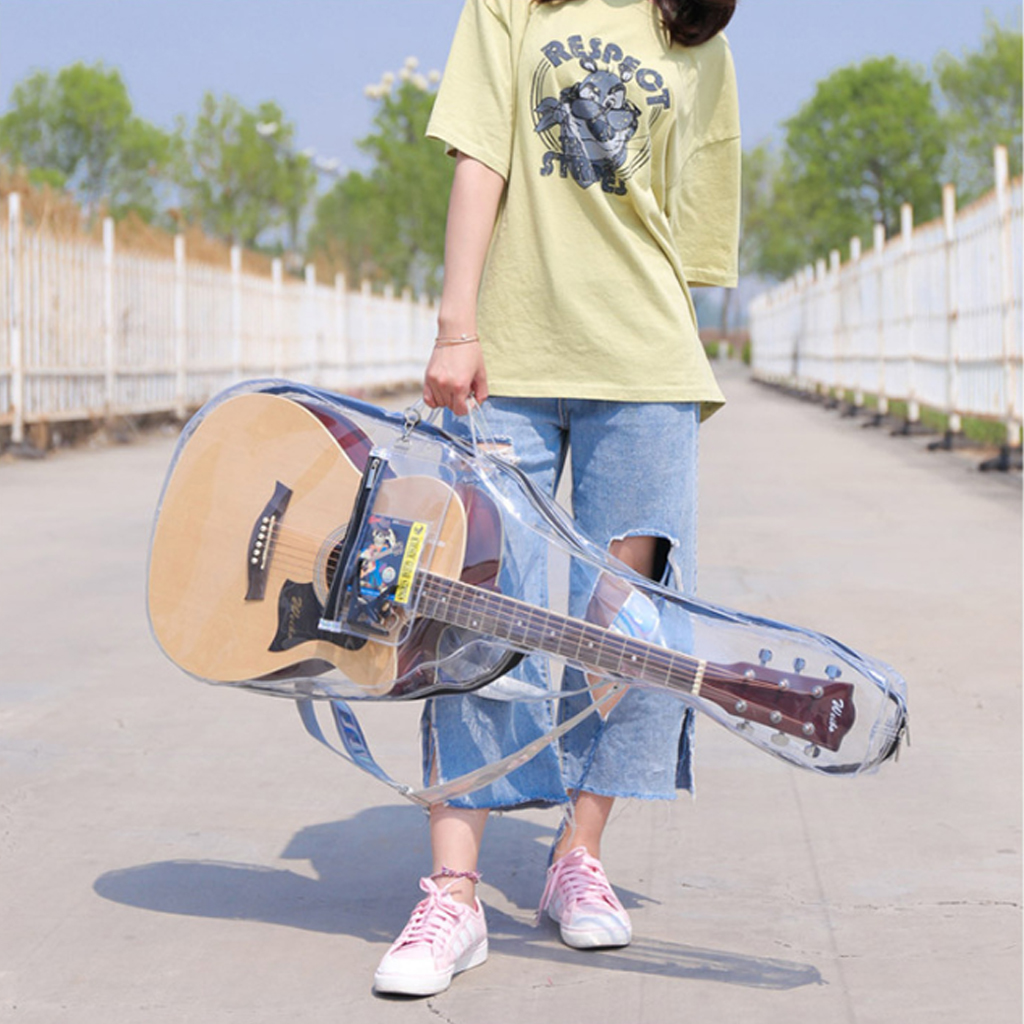 Guitar Bag Bag Transparent Guitar Bag Guitar Bag Carrying Case Classical Guitar Bags Waterproof 39-41 Inch