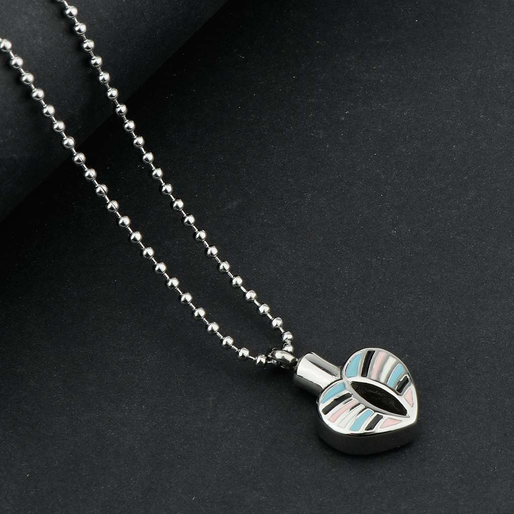 Cremation Jewelry Star Heart Urn Pendant Necklace Memorial Jewelry - Style 8