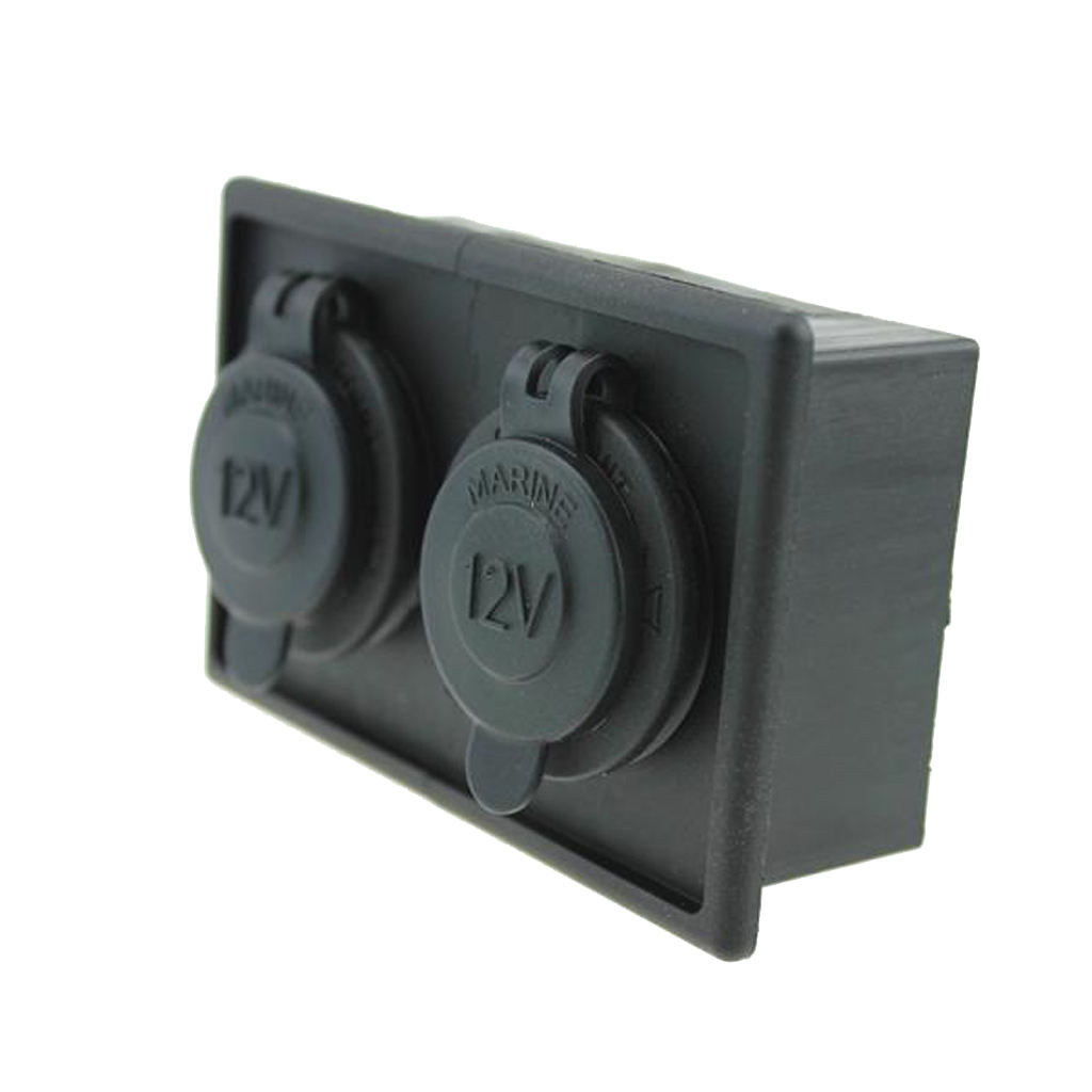 12V 24V Power Socket with Holder Housing for Car Boat RV Motorcycle Marine