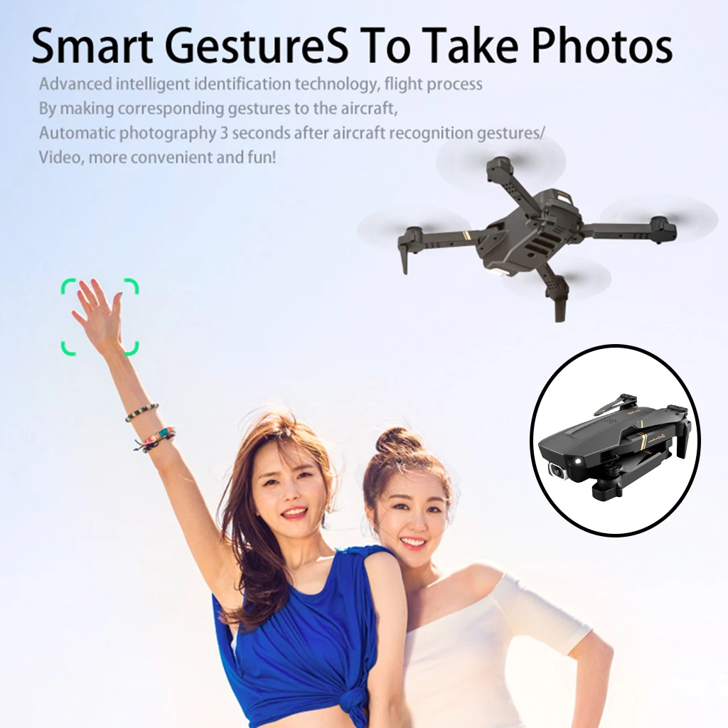 NEW Foldable V4 RC Drone WiFi  Live Video Quadcopter Helicopter Kids Toys