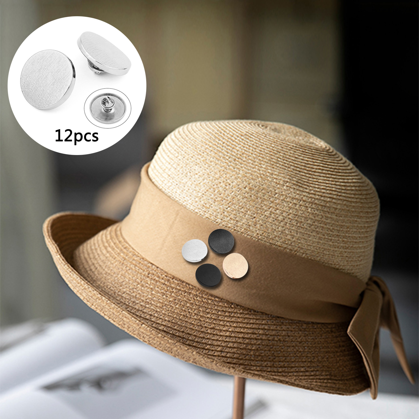 12x Snap Fastener Metal Pants Buttons Clothing Jeans Perfect Fit Adjust Button Self Increase Reduce Waist 18mm Free Nail Sewing