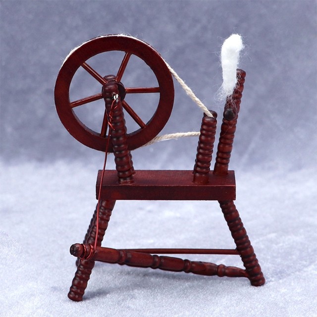 1:12 Dollhouse Miniature Yarn Skein Winder, Artisan Wool Spinning