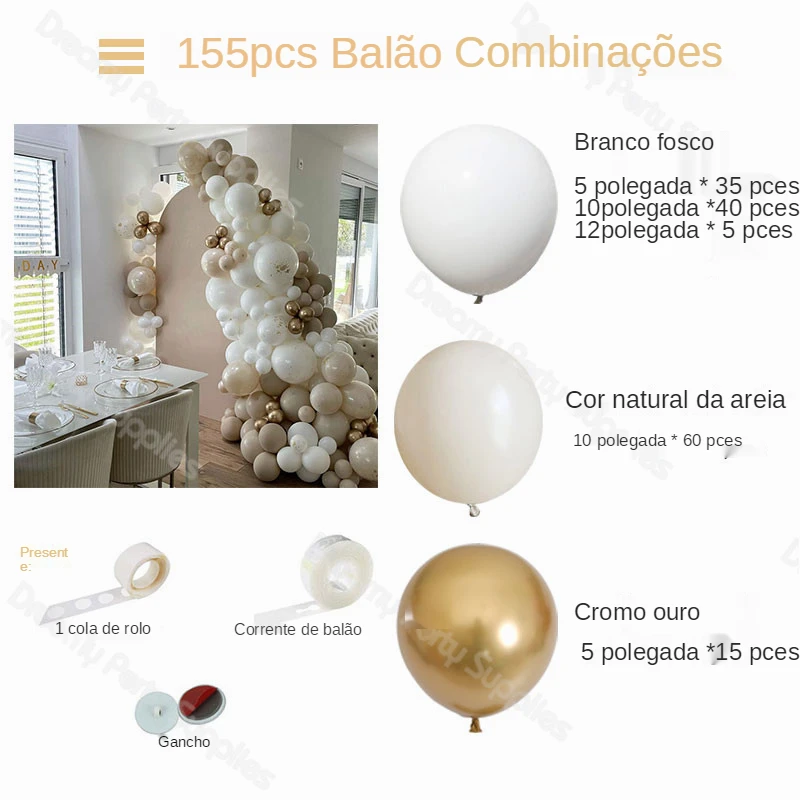 ouro globos festa de casamento decoração suprimentos