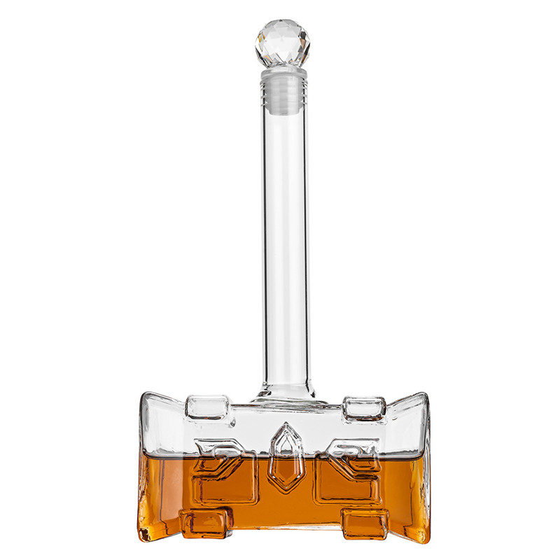 Neue 400 ml Thors Hammer Glas Weinflasche Creatives Wodkas Krug für Barversorgung für den täglichen Gebrauch zu Hause, im Büro und im Freien – Detail 4
