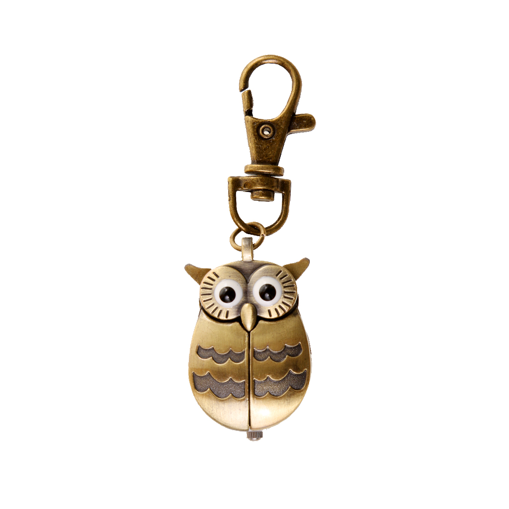 Cute Bird Owl  Watch Necklace Keychain Watch Vintage Accessories Gifts