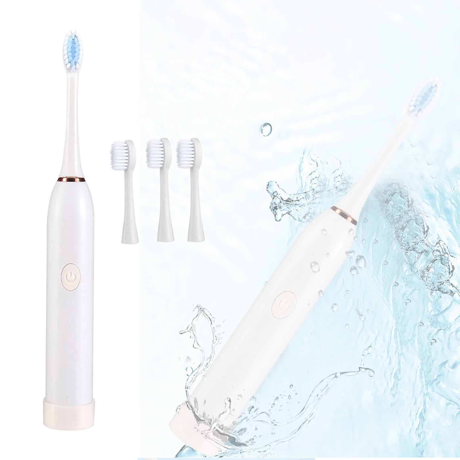 USB Charging Ultrasonic Electric Toothbrush Intelligent Whitening Six Modes, Sonic Vibration Long-lasting Battery Life