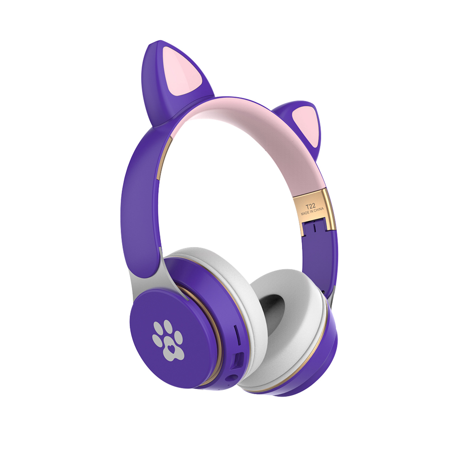 orelha gato brilhante bluetooth 5.0 presente fm