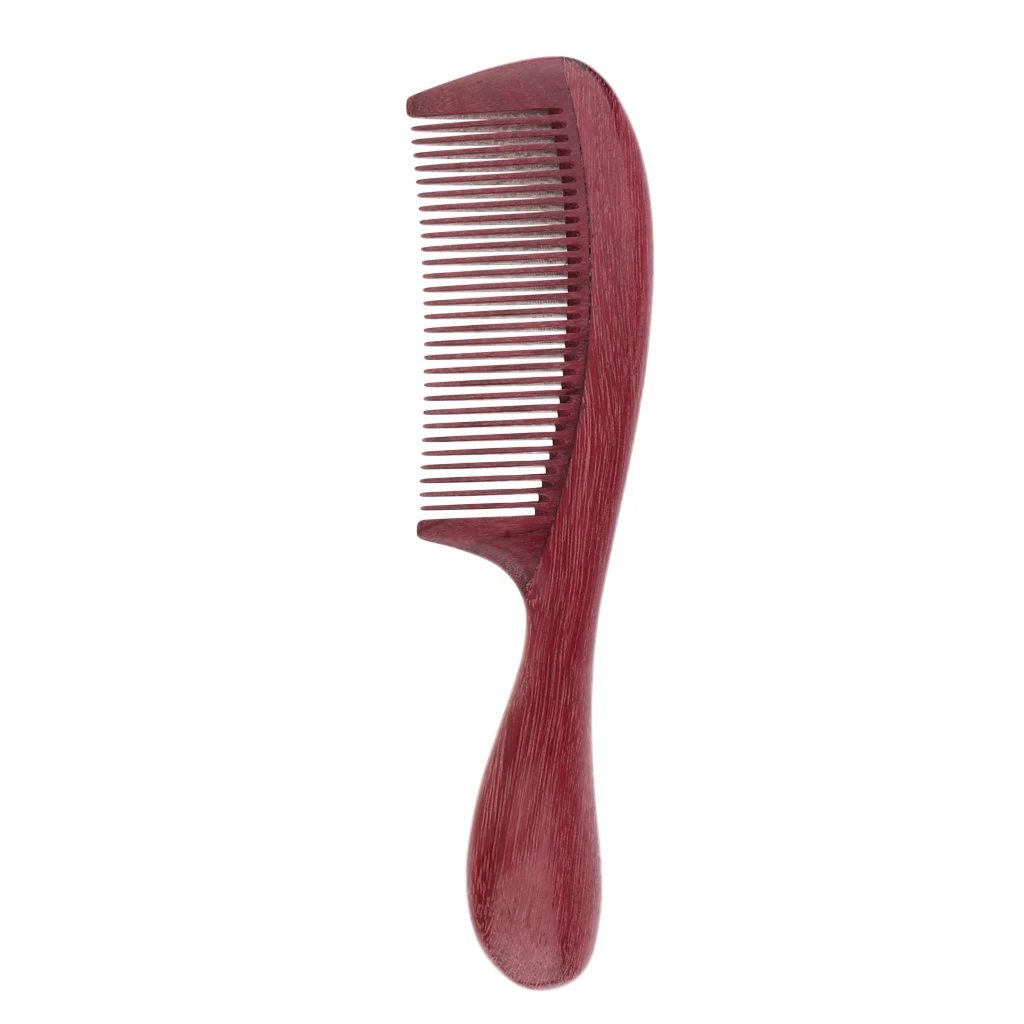 Natural Purple Heart Wood Comb Anti-Static Scalp Massage Comb for Home Travel Use
