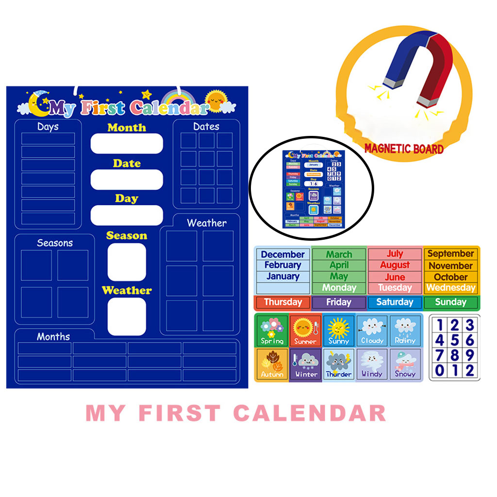 Circle Time Center Classroom Pocket Chart School Calendar and Weather Pocket Chart Gifts for Boys Girls
