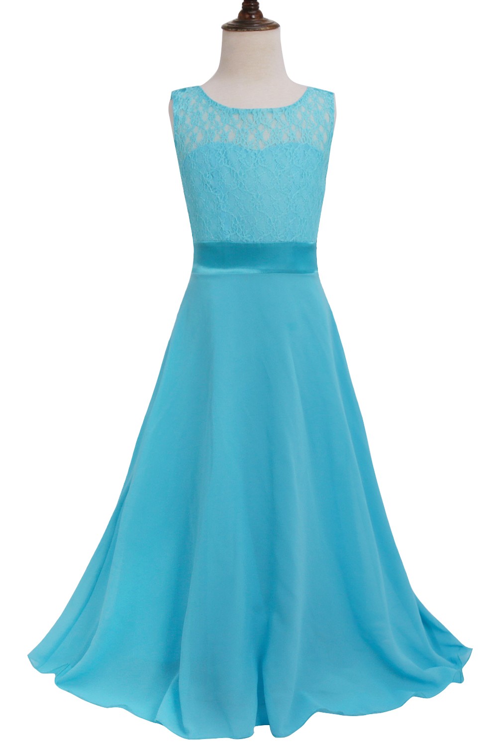 Kid Elegante Brautjungfer Blume Mädchen Kleider Für Mädchen Abend Party Hochzeit Kleid Teenager Kinder Lange Prinzessin Kleid 4-14 jahr – Detail 25